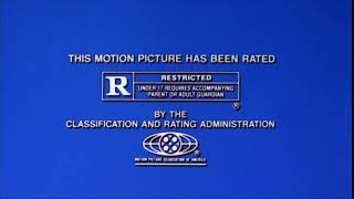 R  RESTRICTED film rating CARA blue screen [upl. by Alikam]