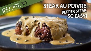 Dont tell anyone Steak au poivre the worlds simplest pepper steak [upl. by Anik]