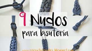 Cómo hacer nueve nudos de bisutería distintos FÁCIL 15  10000 SUSCRIPTORES 55 [upl. by Roxana]