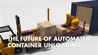 Automated Container Unloading  concept [upl. by Eive]