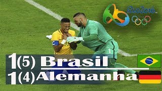 Brasil 1 x 1 Alemanha Penaltis 5 4 Final Olimpica Rio 2016 HD 720p [upl. by Aelahs792]