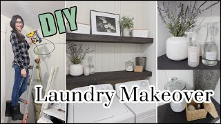 DIY Small Laundry Room Makeover On A Budget  Functional Decorating Ideas \ Room Makeover [upl. by Gnus460]