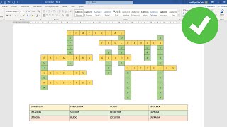 Como hacer un crucigrama en Word [upl. by Higginbotham753]