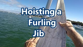 Hoisting a Furling Jib  Sail Fanatics [upl. by Zalea]