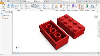 Autodesk Inventor Tutorial 10  How to make LEGO Brick [upl. by Kile]