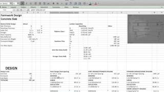 Concrete Slab Formwork Design Example [upl. by Eikcuhc]