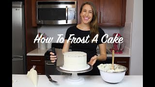 How To Frost A Cake  A Beginners Guide  CHELSWEETS [upl. by Airaet466]