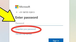 Microsoft Account Ka Password Bhul Jaye To Kya Karen  Forgot Microsoft Account Password Windows 10 [upl. by Demahom925]