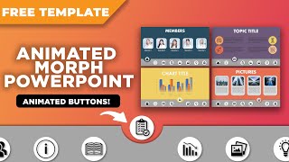 How to Make Simple Morph Animated PowerPoint  FREE TEMPLATE [upl. by Olympias]