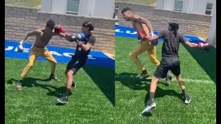 Blueface Tries To Take YK Osiris Head Off 🥊 Rappers Boxing For Clout Part 2 [upl. by Swiercz349]