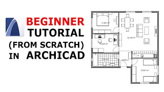 ARCHICAD Tutorial  BASIC FLOOR PLAN [upl. by Danieu839]