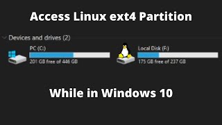 Access ext4 Linux Partitions and Drives on Windows 1011 [upl. by Gualtiero]