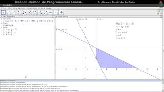 Método gráfico con Geogebra Programación lineal [upl. by Sedinoel]