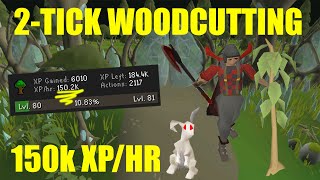 OSRS  2 Tick Woodcutting Guide Priff [upl. by Ahsikit]