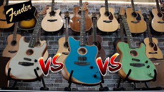 Jazzmaster vs Tele vs Strat The Fender Acoustasonics [upl. by Novyak]