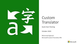 Getting Started with Custom Translator [upl. by Andie]