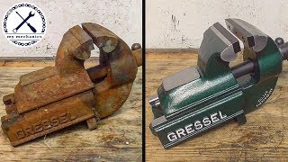 Rusty Deadlocked Vise  Perfect Restoration [upl. by Pell]