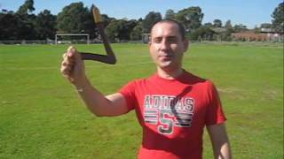 Boomerang Throwing Instructionswmv [upl. by Amoihc464]