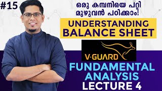 Balance Sheet  How to Read and Analyze Fundamental Analysis 4  Learn Stock Market Malayalam Ep 15 [upl. by Cutcliffe]