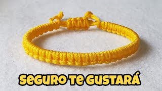 ESTA PULSERA DE HILO ES UN ESTILO MUY FÁCIL Y RÁPIDO DE HACER  TUTORIAL PASO A PASO DIY [upl. by Neros]