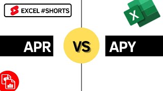 Calculate APR vs APY  Excel Shorts [upl. by Rodie582]