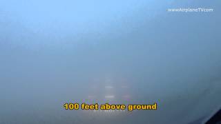 Airbus A320 autoland ILS CAT III RVR 300 very low visibility landing [upl. by Holt65]