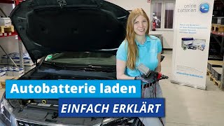 Autobatterie laden  Ladegerät anschließen  Tutorial [upl. by Kennard]