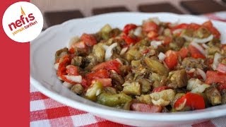 Közlenmiş Patlıcan Salatası Tarifi  Nefis Yemek Tarifleri [upl. by Ayatan182]