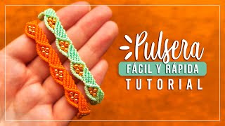 Cómo hacer pulsera de hilo fácil y rápida 23✨ Paso a Paso  DIY Macrame Friendship Bracelet [upl. by Oilut315]