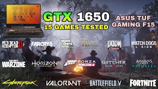 GTX 1650 Laptop  i510300H  Test in 15 Games in 2021  ASUS TUF F15 [upl. by Alyks]