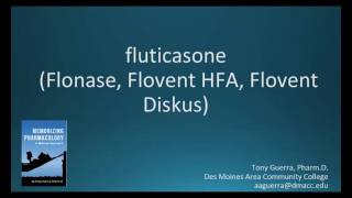 How to pronounce fluticasone Flonase Flovent Memorizing Pharmacology Flashcard [upl. by Ailaro]