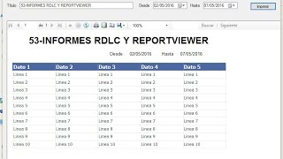 53 Informes RDLC y ReportViewer [upl. by Dorelle]