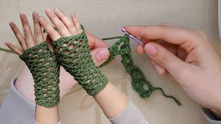 HOW TO MAKE FISHNET FINGERLESS GLOVES [upl. by Elyr]