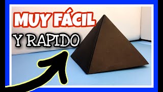 Como Hacer una PIRAMIDE de Papel PASO A PASO【ORIGAMI】Rapido y FACIL 3D [upl. by Bouchier]