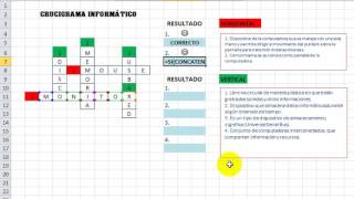 Realizar actividad de crucigrama en Excel 2010 [upl. by Willabella]