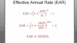 Time Value of Money Apr vs EAR [upl. by Merceer]