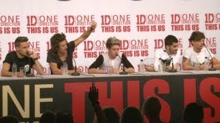 One Direction This Is Us press conference in full [upl. by Ahsiuqet26]