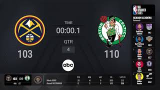 Denver Nuggets  Boston Celtics  NBA on ABC Live Scoreboard [upl. by Eitsim498]