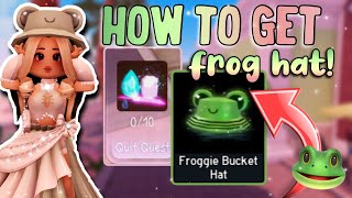 HOW TO GET THAT ADORABLE FROG HAT  Royale High Summer Quests [upl. by Keverian]