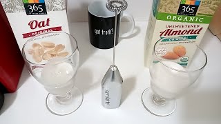 Oat Milk vs Almond Milk part 2 Frothing Test [upl. by Artekal100]