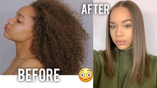 CURLY TO STRAIGHT No Frizz No Damage [upl. by On]