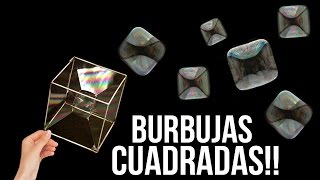 HAZ BURBUJAS CUADRADAS EXPERIMENTOS CASEROS INCREIBLES  Tutoriales Belen [upl. by Johna510]