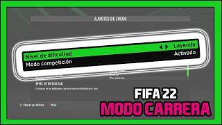 🔁 Como CAMBIAR la DIFICULTAR en FIFA 22 Modo Carrera [upl. by Barth]