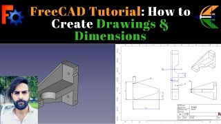 FreeCAD Tutorial How to Create Drawings amp Dimensions [upl. by Misti897]