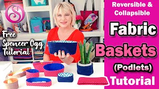 Fabric basket tutorial [upl. by Nedia]