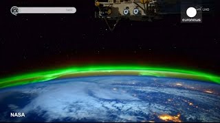 NASA footage Stunning time lapse of Aurora Borealis from ISS [upl. by Thun]