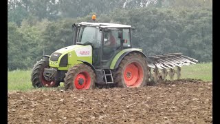 Ploughing with Claas Celtis 456 Up a steep hill [upl. by Nelle]