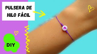 💜 Pulsera de Hilo Rápida y fácil de hacer para regalar  pulsera bonita de amistad shorts [upl. by Uah]