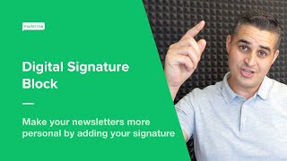 Digital Signature Block in Your Newsletters  MailerLite [upl. by Freedman]