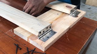 Creative DIY Ideas Using Wood For Your Home  How to build a DIY wooden folding ladder [upl. by Fania876]